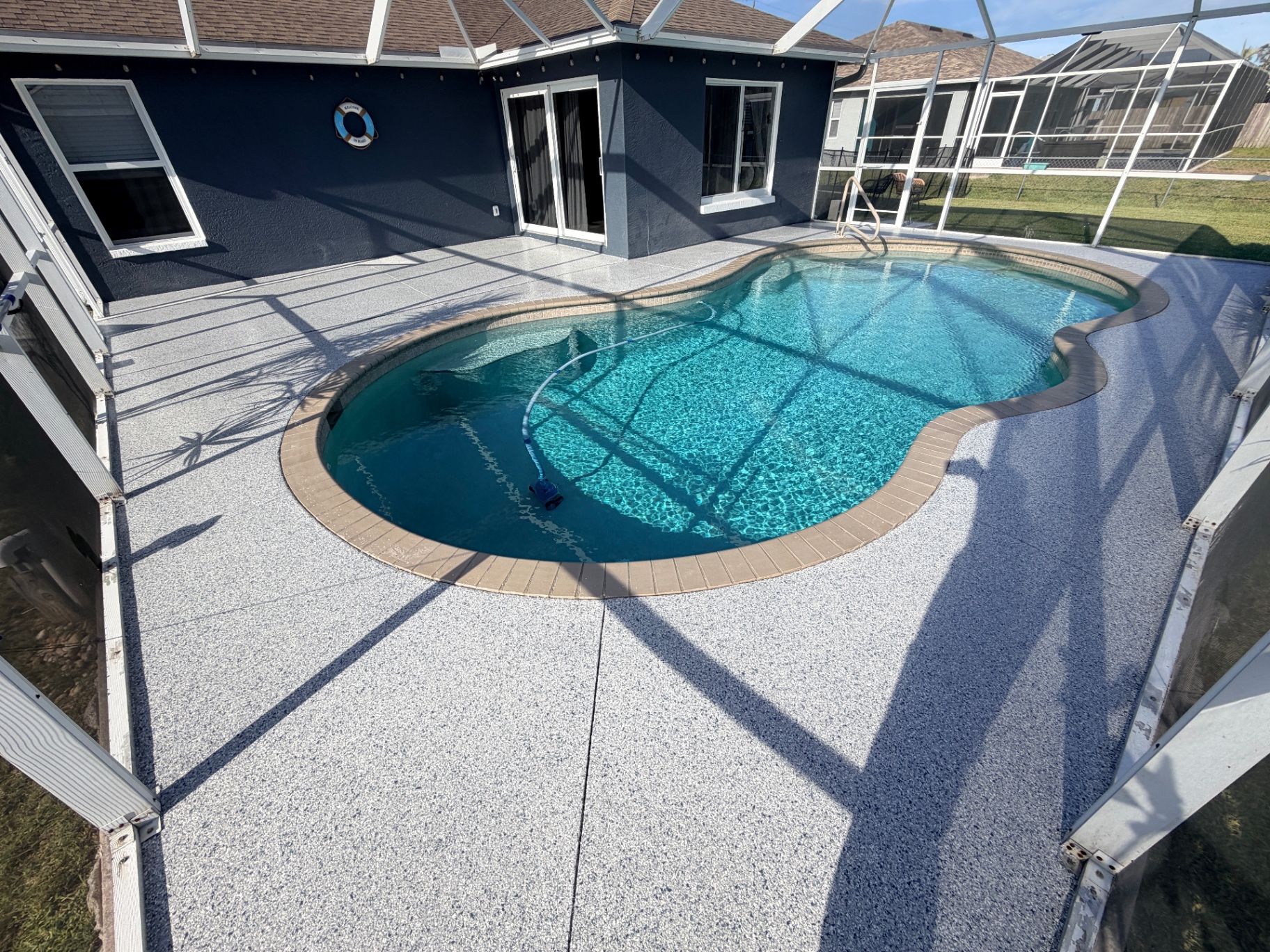 Pool deck epoxy coating