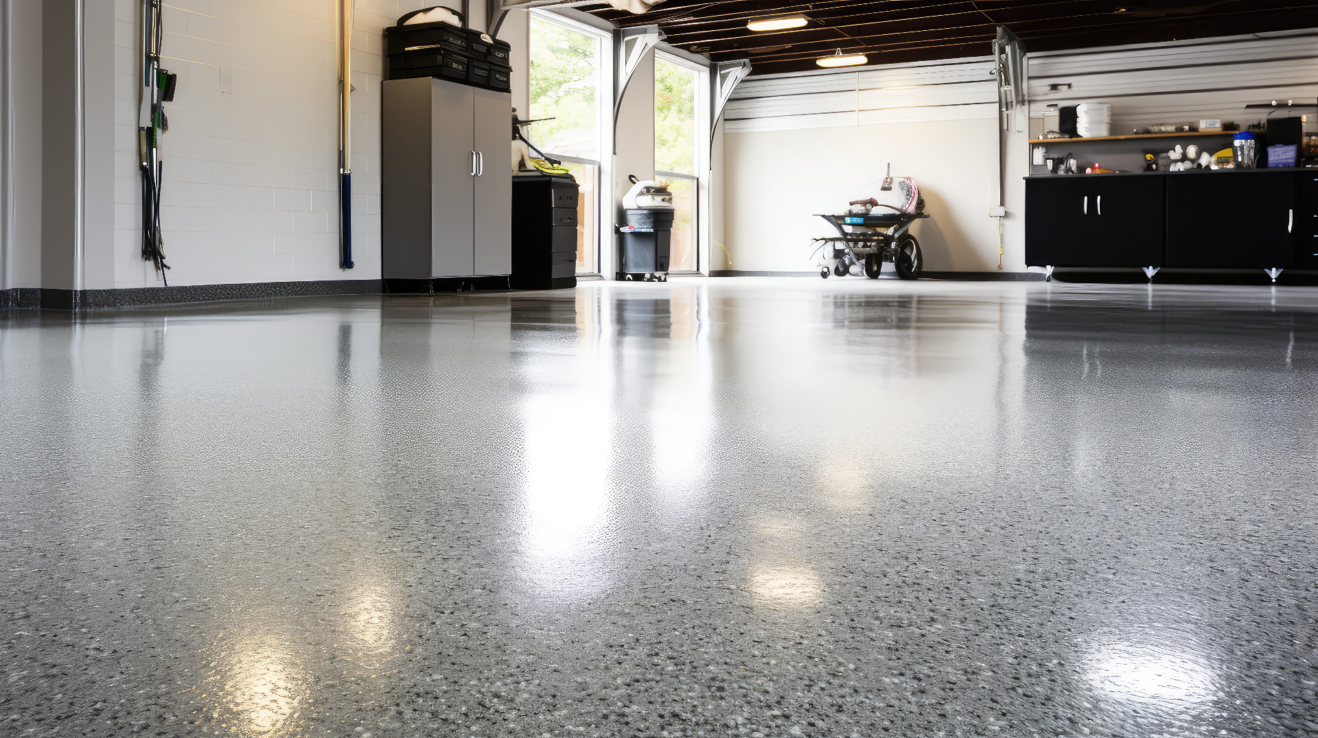 Residential garage epoxy floor
