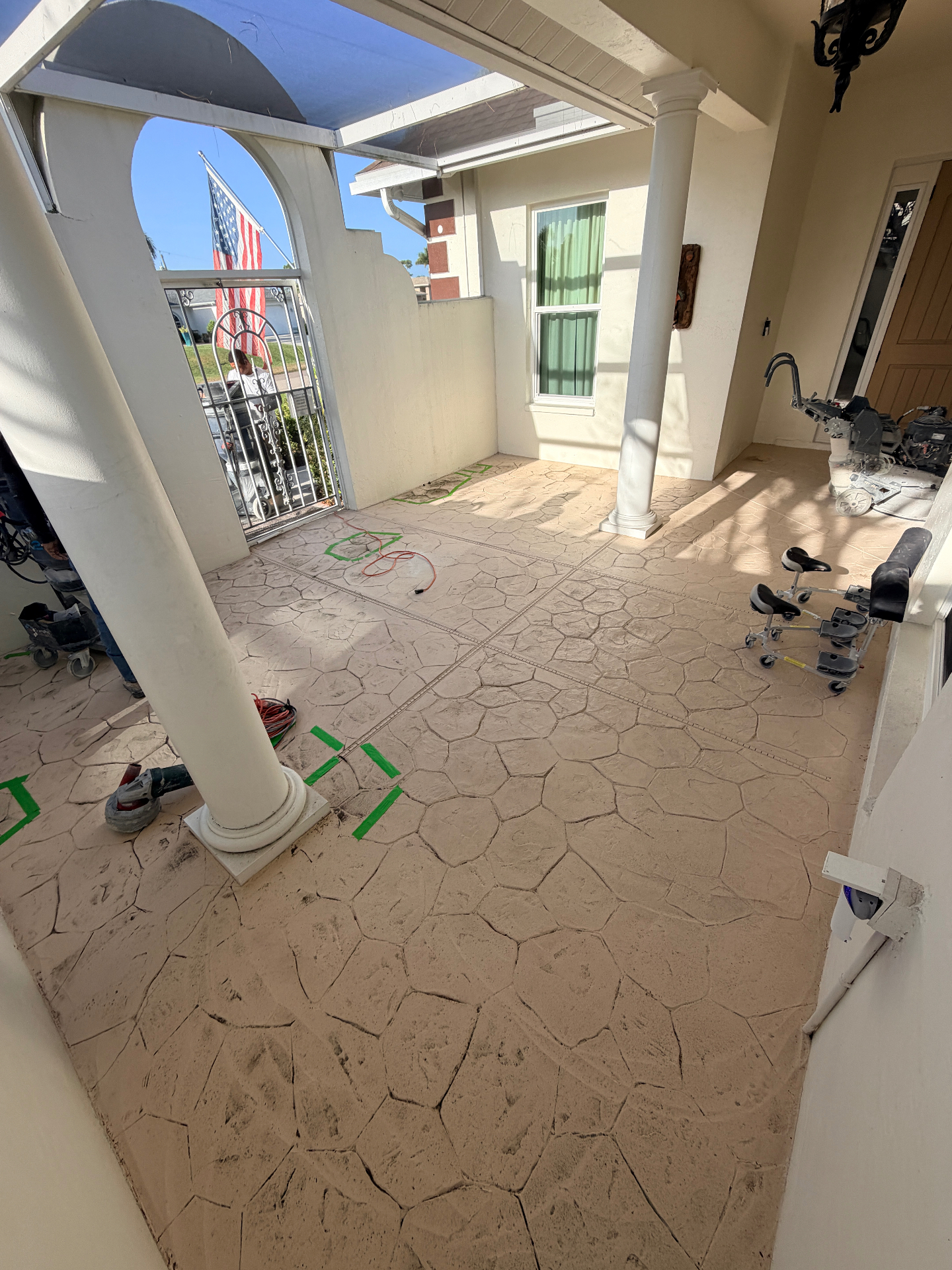 Front entry porch before coating prep